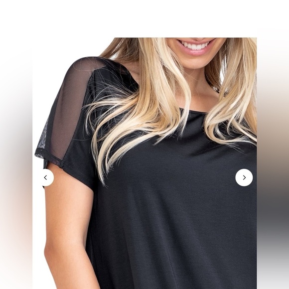 NWT Honeylove BlissWear Black Nightshirt Nightgown Sleep Shirt Ultra Soft SZ S - Picture 3 of 14